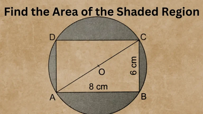 Find the Area of the Shaded Region